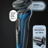 Braun Series 6 61-B1000s blå, rakapparat Wet & Dry