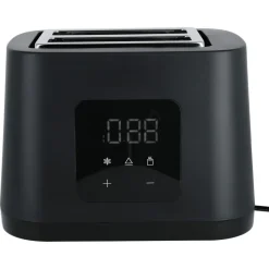 Brödrost 2 skivor digital display svart