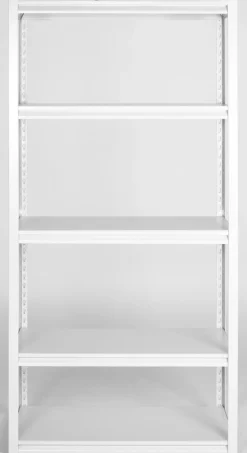 Bred hylla med 5 hyllplan, metall, 91,5x46x183 cm