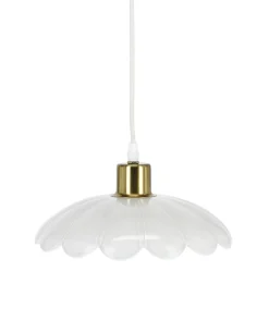 Britta taklampa glas blomma, vit, Northlight