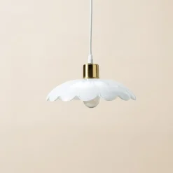 Britta taklampa glas blomma, vit, Northlight