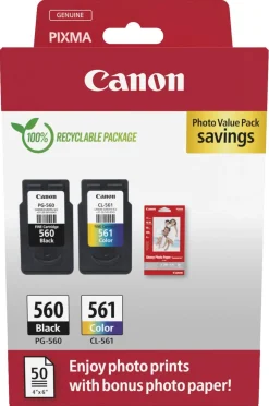 Canon CRG PG-560/CL-561 PVP bläckpatron set
