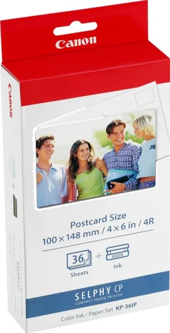 Canon Selphy CP KP-36IP färgkassett och fotopapper, set