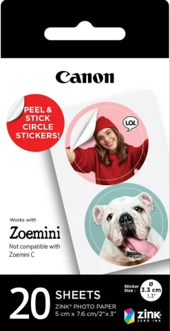 Canon Zoemini Zink fotopapper