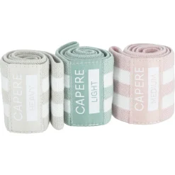 Capere elastiska träningsband textil 3-pack