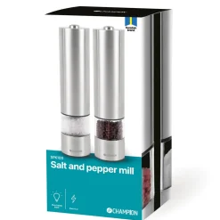 Champion elektrisk salt- och pepparkvarn SPK100, 2-pack