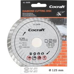 Cocraft diamantkapskiva universal, 125 x 22,23 mm