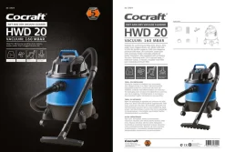Cocraft HWD 20 grovdammsugare med eller utan påse