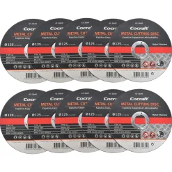 Cocraft kapskivor för vinkelslip 125 mm, metall, 10-pack