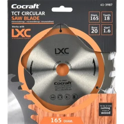Cocraft LXC sågklinga för batteridriven cirkelsåg 165x20 mm