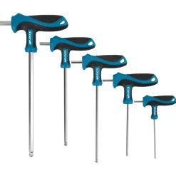 Cocraft nyckelsats T-handtag, insexnyckel 3-8 mm, 5 delar