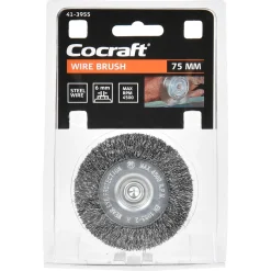 Cocraft roterande stålborste för skruvdragare, 75 mm
