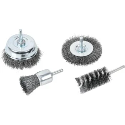 Cocraft stålborstsats skruvdragare, 6 mm skaft, 4-pack