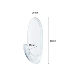 Command Medium självhäftande krokar transparenta, 2-pack