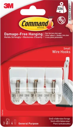 Command självhäftande krok ståltråd, 3-pack