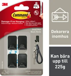 Command självhäftande krokar small, 4-pack