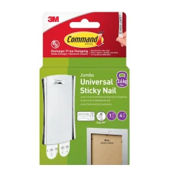 Command Sticky Nail självhäftande tavelkrok, 3,6 kg