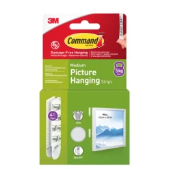 Command tavelupphängning självhäftande, 5 kg, 4-pack