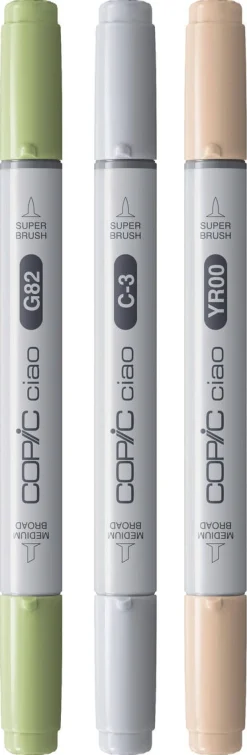 Copic Ciao Layer & Mix, pennor Natural Palette, 3-pack