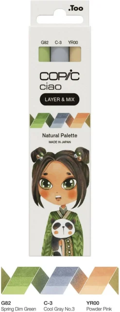 Copic Ciao Layer & Mix, pennor Natural Palette, 3-pack