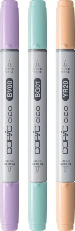 Copic Ciao Layer & Mix, pennor Pastell Palette, 3-pack
