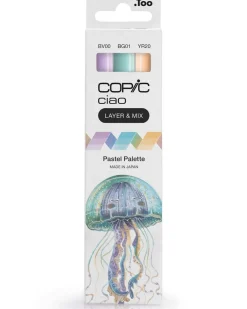 Copic Ciao Layer & Mix, pennor Pastell Palette, 3-pack