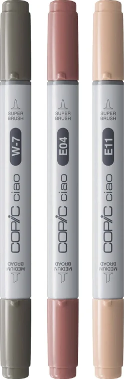 Copic Ciao Layer & Mix, pennor Warm Palette, 3-pack