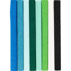 Creativ Company kräppapper blå/grön 25x60 cm 8-pack