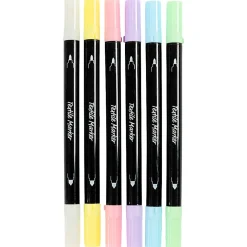 Creativ Company textilpennor pastellfärger 6-pack