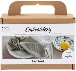 Creativ Company DIY Broderi Kit servett, nybörjare