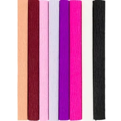 Creativ Company kräppapper stretchbart lila/rosa 8-pack