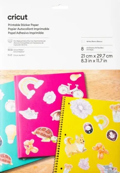 Cricut Printable Sticker Paper klisterpapper A4, vit, 8 ark