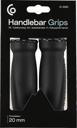Cykelhandtag 20 mm, svarta, 2-pack