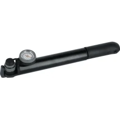 Cykelpump mini aluminium med manometer 5,5 bar