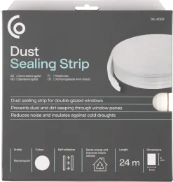 Dammtätningslist vit, 1–5 mm