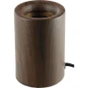 Deco bordslampa E27 metall med mörk träoptik, Northlight