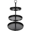 Dekorationsfat 3 våningar metall svart 48 cm