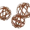 Dekorationsklot trädgård, rost, 3-pack