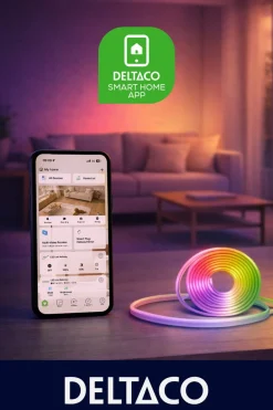 Deltaco Smart LED-list neon RGB utomhus, 5 meter