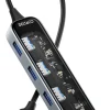 Deltaco USB-A hub med 4 portar, transparent, UH-736