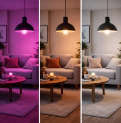 Deltaco Smart Home RGB LED-lampa E27 WiFi, 9 W
