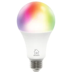 Deltaco Smart Home RGB LED-lampa E27 WiFi, 9 W
