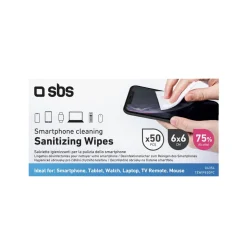 Desinfektionsservetter för mobiltelefoner, 50-pack