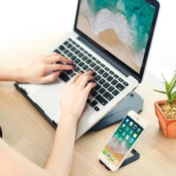 Desire2 2-i-1 portabelt laptopställ och mobilstativ