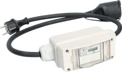 Digital elmätare på kabel Schuko