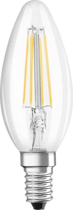 Dimbar kronljuslampa LED E14 Osram, varmvit