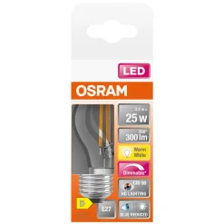 Dimbar klotlampa LED E27 Osram, varmvit