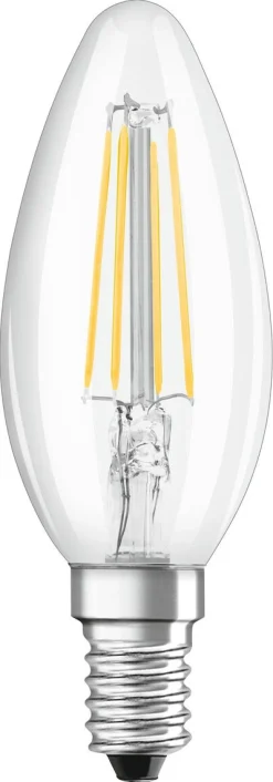 Dimbar kronljuslampa LED E14 Osram, varmvit