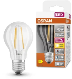 Dimbar normallampa LED E27 Osram, varmvit