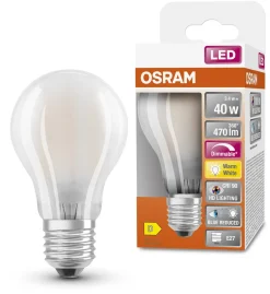 Dimbar normallampa LED E27 Osram, varmvit